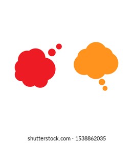 Set of simple icons with dialog box