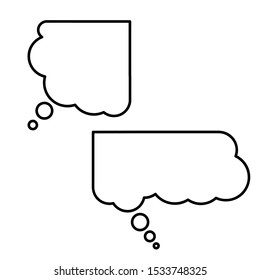 Set of simple icons with dialog boxes
