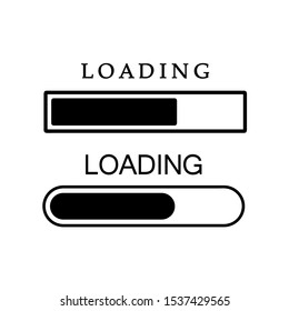 A set of simple icons with the download process