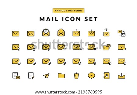 Set of simple icons for e-mail
Illustrations related to message, chat, send, receive, read, unread, etc.