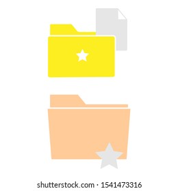 A set of simple icons from the favorites folder