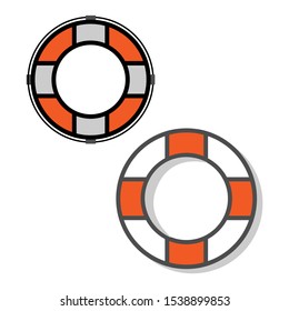 A set of simple icons with a lifeline