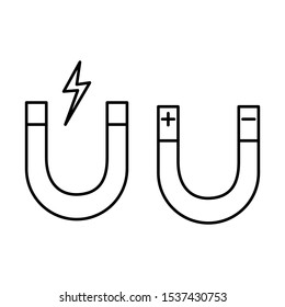 Set of simple icons with magnets