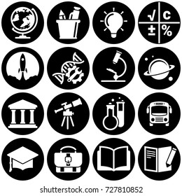 Set of simple icons on a theme School, education, vector, design, collection, flat, sign, symbol,element, object, illustration. White background