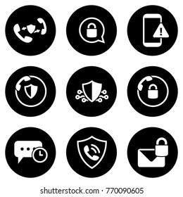 Set of simple icons on a theme secure connection, vector design collection. flat sign, symbol element object. illustration, isolated. White background