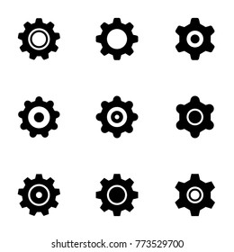 Set of simple icons on a theme settings, vector, design, collection, flat, sign, symbol,element, object, illustration, isolated. White background