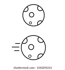 Set of simple icons with planets