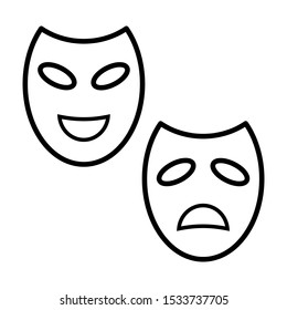 Happy And Sad Face Mask Stock Illustrations Images Vectors