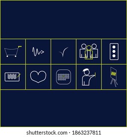 conjunto de iconos simples para recursos sociales y web