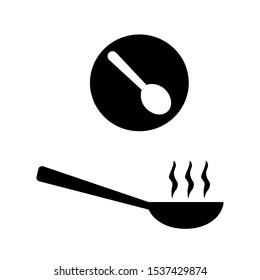 Set of simple icons with spoons 