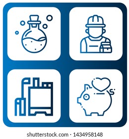 Set of simple icons such as Poison, Repairman, Pesticide, Love , simple