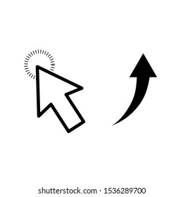 Set of simple icons with two arrows