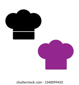 Set of simple icons with two cook caps