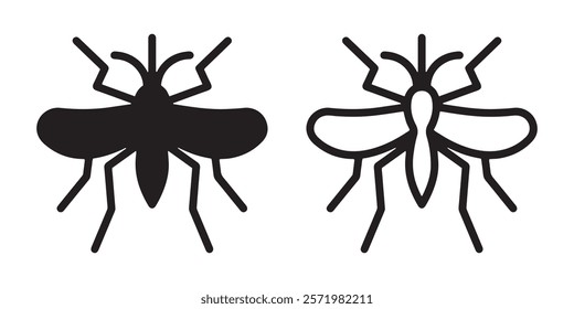 Set of simple insect line icons. Outline stroke object. Linear signs pack. Perfect for web apps and mobile.