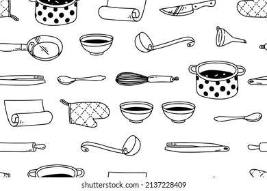 Set of simple kitchen accessories for menu design. Items for preparing lunch. Everything for the dining table. First, second and dessert 