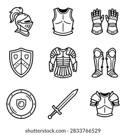 Set simple line art