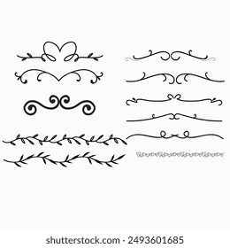 Set of simple line frames with double stroke. Easily editable vector edges with editable line thickness. Collection of vertical blank templates to decorate text. Greeting or wedding frames.