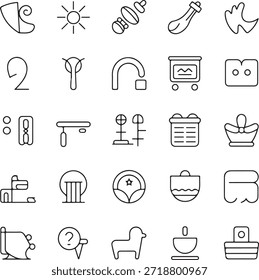Set of Simple Line Icons