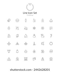 Set of simple line icons in vector