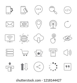 Set of simple linear icons