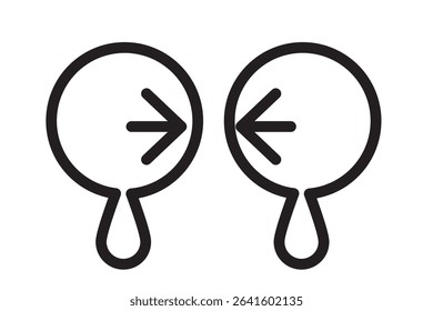 Set of simple monochrome icons of eyes seen from the front