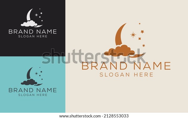 Set of simple moon line icons. Logo for dream,\
natural moon, mubarak, eid, childhood, moonlight, beach moon.\
Perfect for web apps and\
mobile.