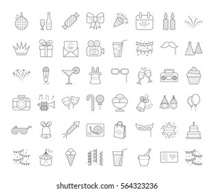 Conjunto de iconos simples de partes de esquema, expandir trazo