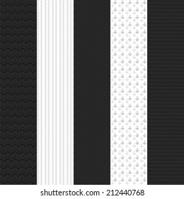 Set simple patterns for web site. Pixel seamless pattern. Vector.