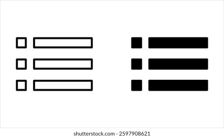 Set of simple pencil line icons. on a white background.