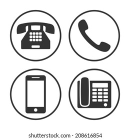 Phone Icon Set Call Icon Vector Stock Vector (Royalty Free) 1916794304