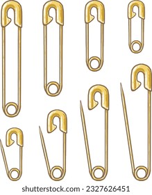 A set of simple pin illustrations