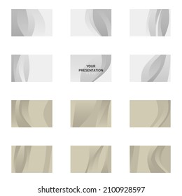 Set of simple presentation backdrop design with wavy gradation layer.