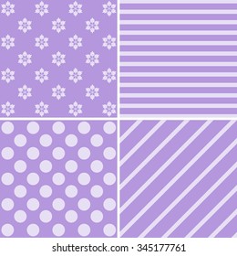 Set of simple retro Christmas patterns in pastel tones