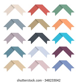 Set of simple ribbons. Vector EPS10