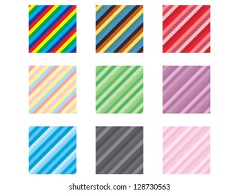 set of simple seamless diagonal patterns