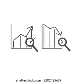 Set of Simple Search Related Lines Icons Vector. illustration vector. Eps.10