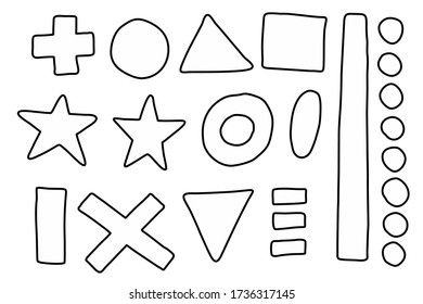set simple shapes (circle