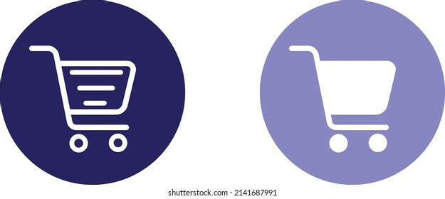 set of simple shopping cart, add to cart icon isolated on white background.