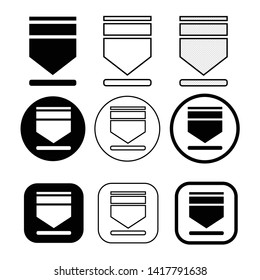 set of simple sign download icon
