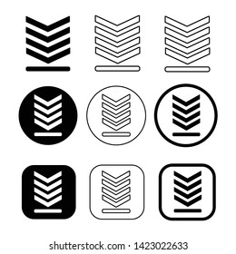 set of simple sign download icon