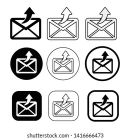 set of simple sign email icon  mail symbol