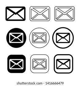 set of simple sign email icon  mail symbol