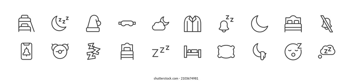 Conjunto de iconos simples de la línea de suspensión. Objeto de trazo de contorno. Envase de signos lineales. Perfecto para aplicaciones web y móviles.