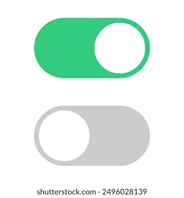 Set of simple slider switches in different variation. User interfaces buttons. Vector icons in flat style