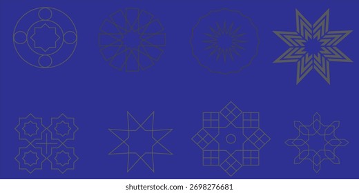 Conjunto de simples copos de nieve plana para el Sitio web moderno EPS10.