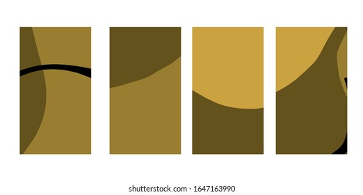 Set of simple social print for media frame. Creative minimal templates for story with abstract pastel colorful shapes, scribble. Creative banner for story. 
