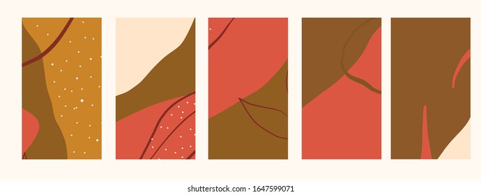 Kreative Vorlagen mit abstrakten Pinselstrichen, Freehe und Formen. Trendy Set-Design für Broschüren, Plakate, Druck für Kleidung, Karte, Social Media-Inhalte, Stofftypografie-Deko
