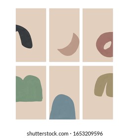 Conjunto de plantillas abstractas, fondo de diseño creativo para promoción de medios sociales. Texturas modernas para nabber, folletos, espacios en blanco, concepto mínimo de marca. 