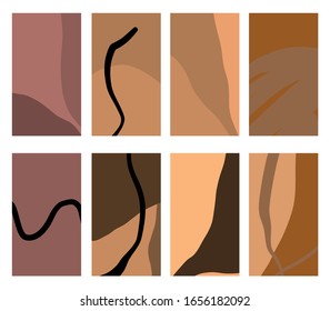 Set of simple social print for media frame. Creative minimal templates for story with abstract contemporary colorful shapes, scribble. Creative banner for story. 
