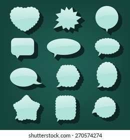 Set of simple speech balloons